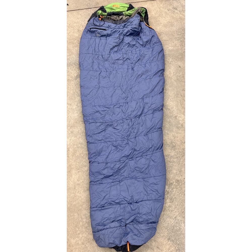 REI Co-op Zephyr +15° Synthetic Mummy Sleeping Bag - Regular Blue/Green Camping